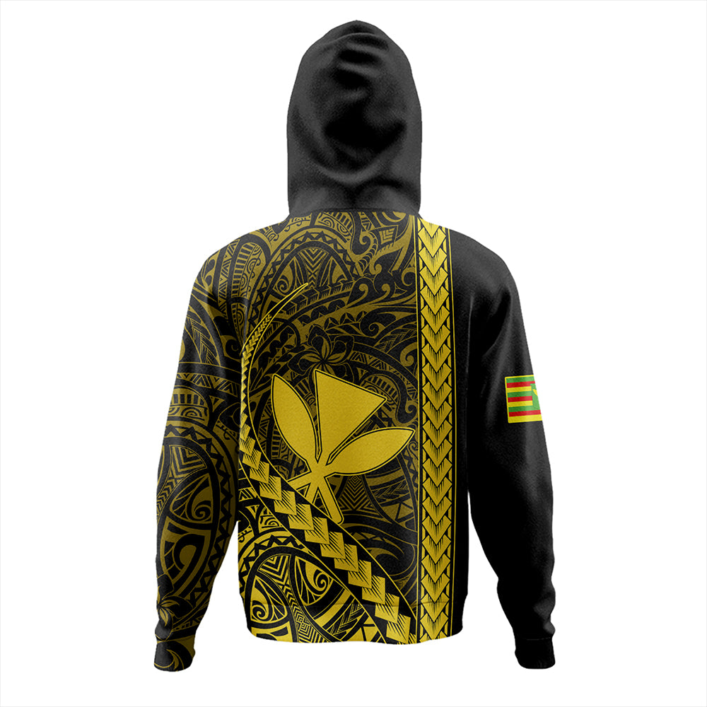 Hawaii Hoodie Tribal Polynesian Kanaka Maoli Yellow