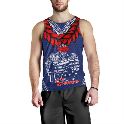 Personalised Toa Samoa Men Tank Ulafala Style Samoa Warriors