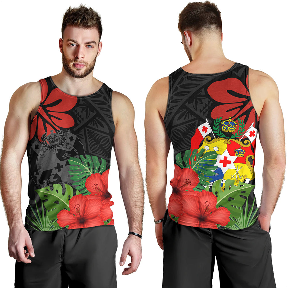 Tonga Tank Top Tonga Coat Of Arms Polynesian Hibiscus