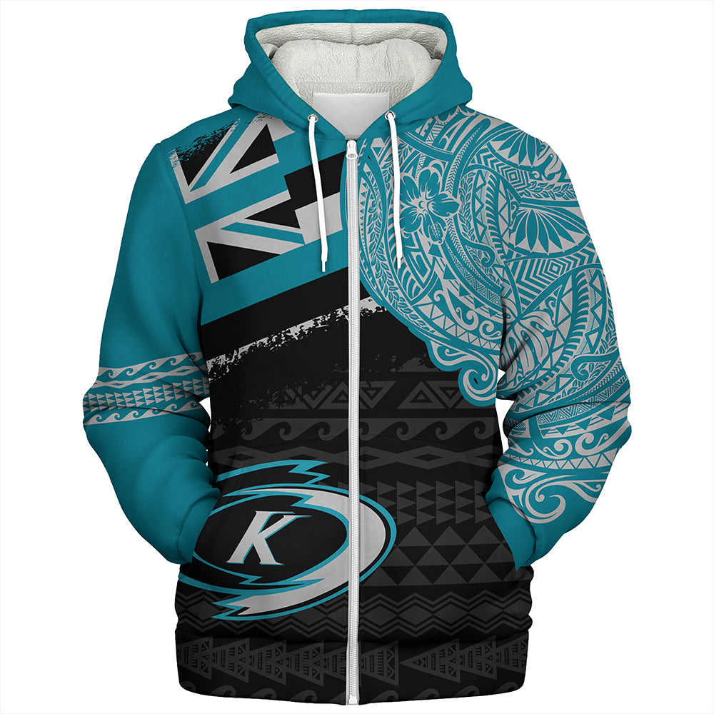 Hawaii Sherpa Hoodie Kapolei High School With Crest Style