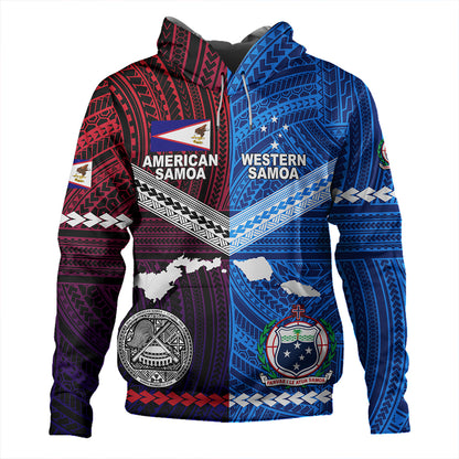 American Samoa And Western Samoa Polynesian Tattoo Together Hoodie