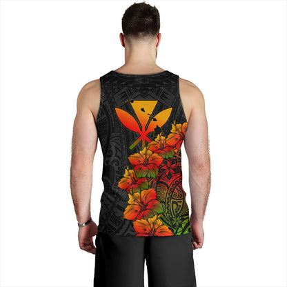 Hawaii Tank Top Hawaii Kanaka Map Style Tropical