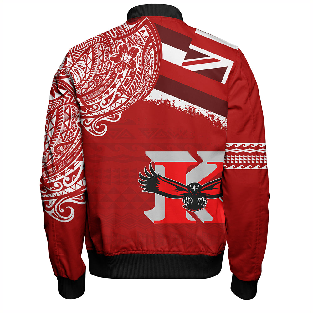 Hawaii Bomber Jacket Kauai High School With Crest Style
