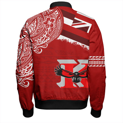 Hawaii Bomber Jacket Kauai High School With Crest Style