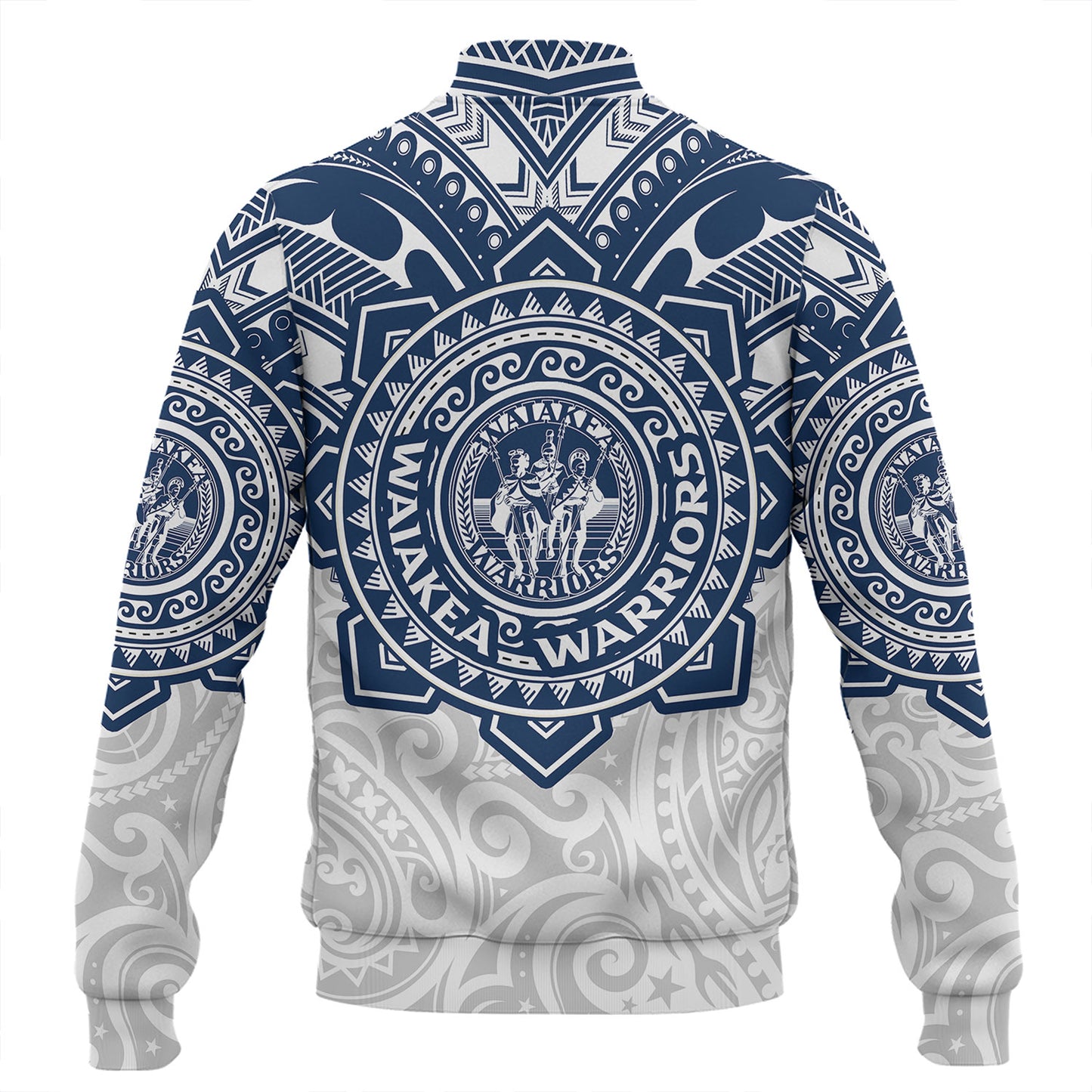 Hawaii Baseball Jacket Custom Waiakea High School Super Waiakea Warriors Tribal Style