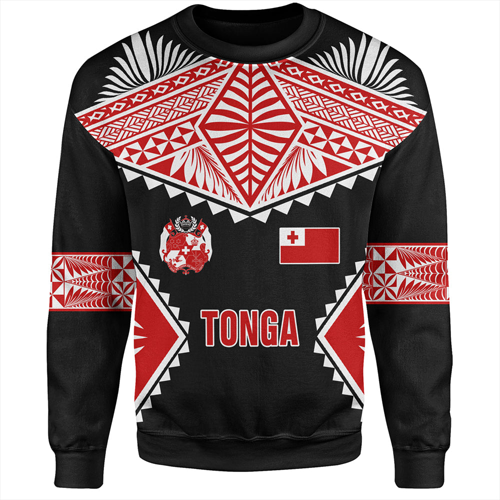 Tonga Sweatshirt Ngatu Pattern Islands Style