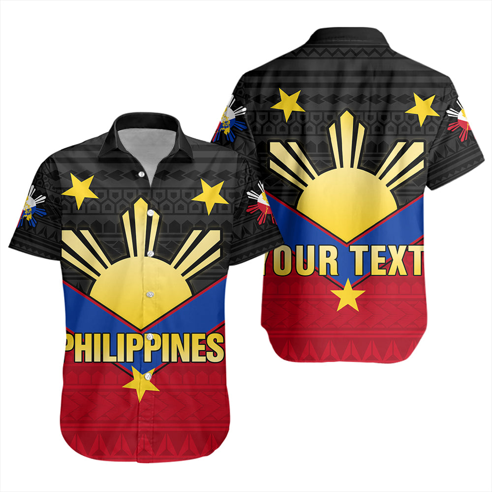 Philippines Short Sleeve Shirt Custom - Philippines Sun Star Sport Style Polynesian