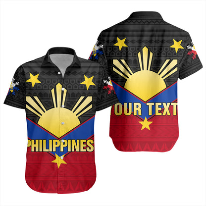 Philippines Short Sleeve Shirt Custom - Philippines Sun Star Sport Style Polynesian