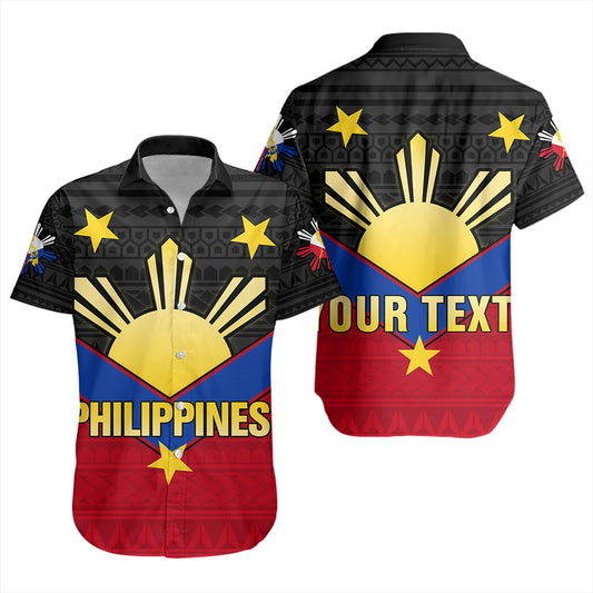 Philippines Short Sleeve Shirt Custom - Philippines Sun Star Sport Style Polynesian