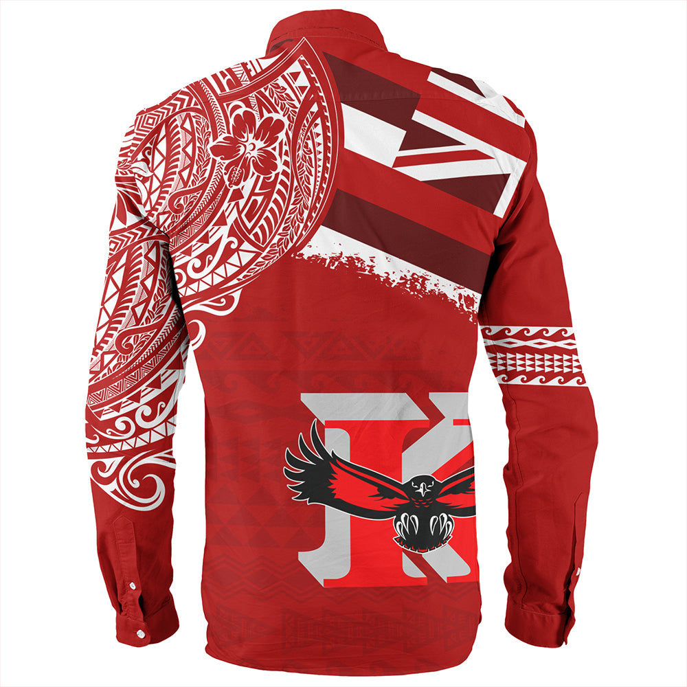 Hawaii Long Sleeve Shirt Kauai High School With Crest Style