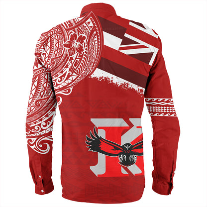 Hawaii Long Sleeve Shirt Kauai High School With Crest Style