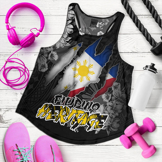 Philippines Custom Women Tank Filipino Heritage Blood Inside Me