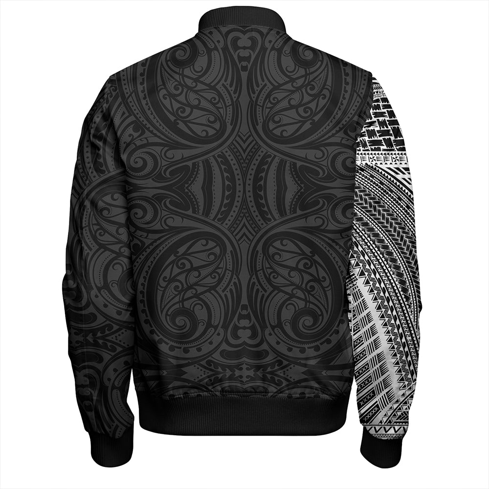 Samoa Tribal Maori Tattoo Roman Reigns Bomber Jacket White