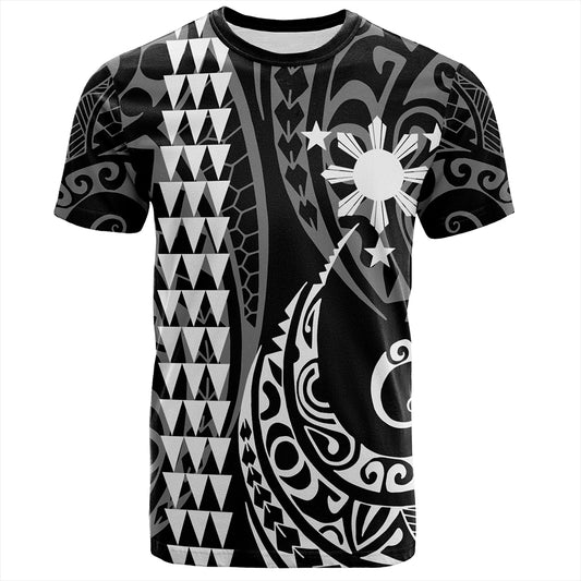 The Philippines T-Shirt Sun White Kakau Style
