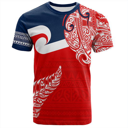 New Zealand T-Shirt Tino Rangatiratanga Maori With Silver Fern Version.2