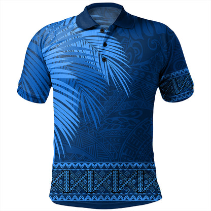 Samoa Polo Shirt Masi Dobby Fabric Leaves