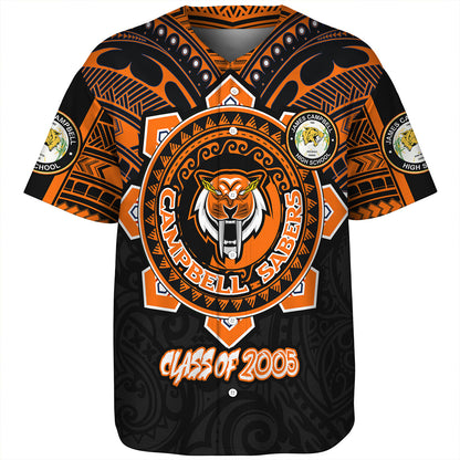 Hawaii Baseball Shirt Custom James Campbell High School SaberNation Tribal Style