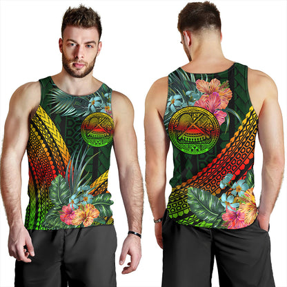 American Samoa Tank Top Polynesian Tropical Style Flower