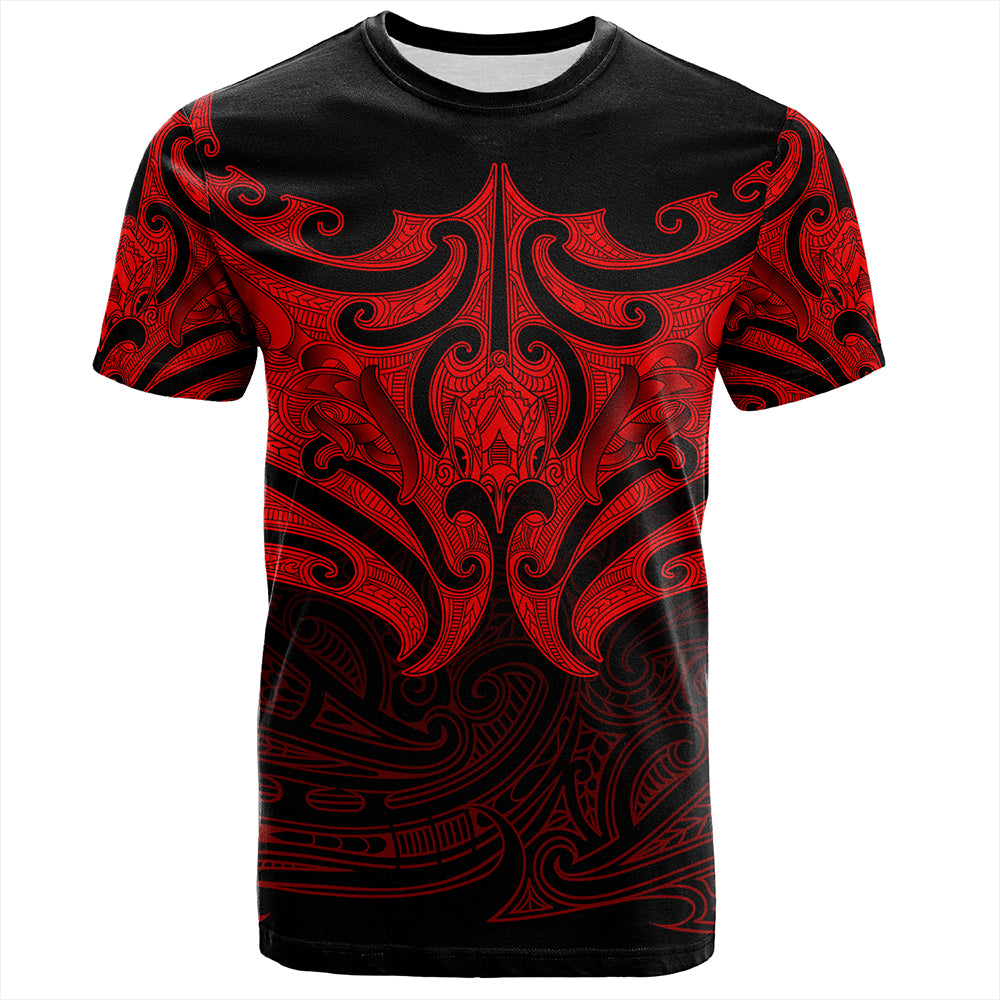 New Zealand T-Shirt Maori Red Pattern