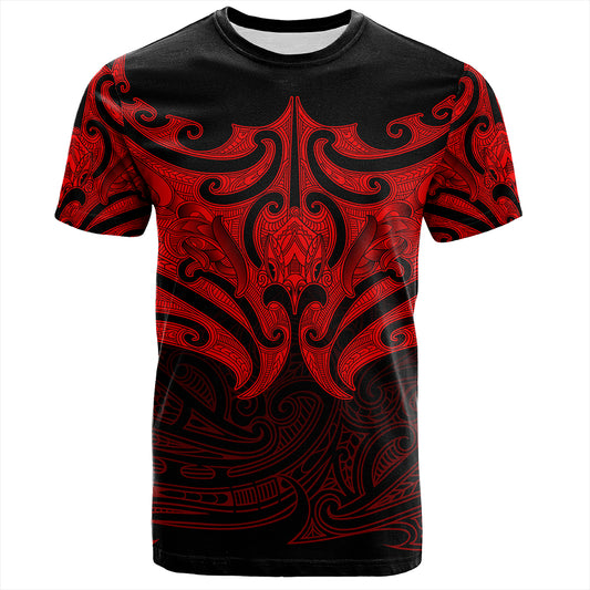 New Zealand T-Shirt Maori Red Pattern