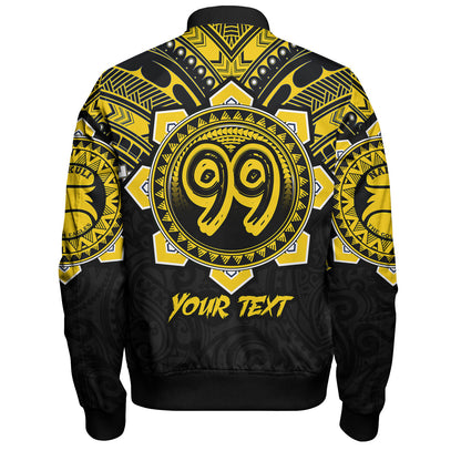 Hawaii Bomber Jacket Custom Nanakuli High & Intermediate School Home Of Golden Hawks Tribal Style