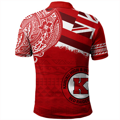 Hawaii Polo Shirt Kahuku High And Intermediate School With Crest Style
