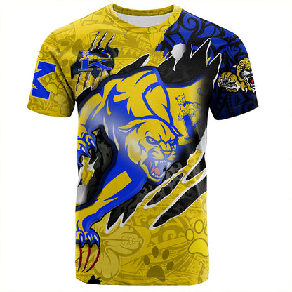 Hawaii T-Shirt Custom Henry J. Kaiser High School Super Cougar Arm Sleeve Polynesian Tattoo