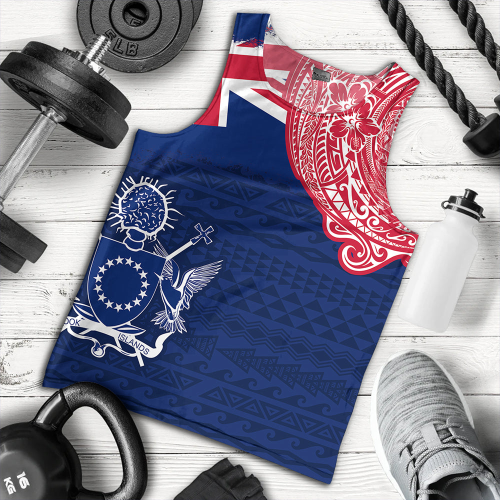 Cook Islands Tank Top Polynesian Flag With Coat Of Arms