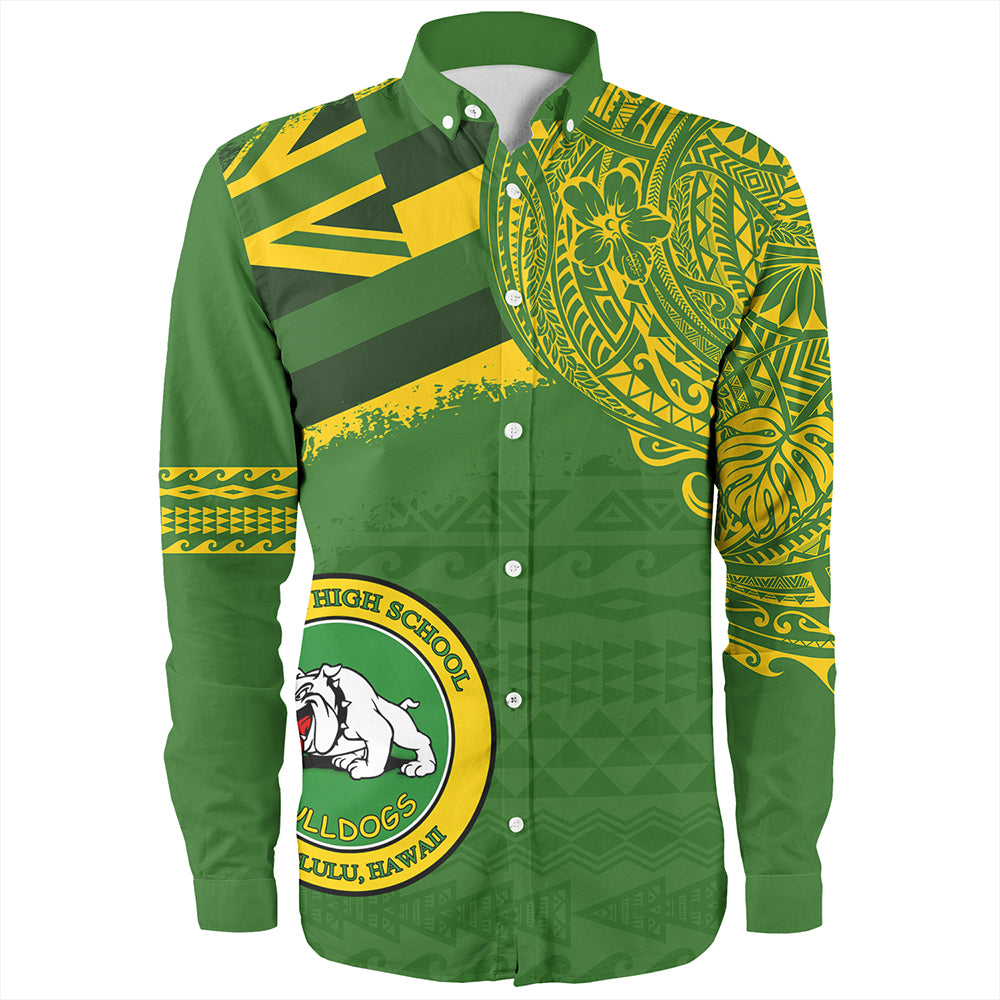 Hawaii Long Sleeve Shirt Kaimuki High School With Crest Style