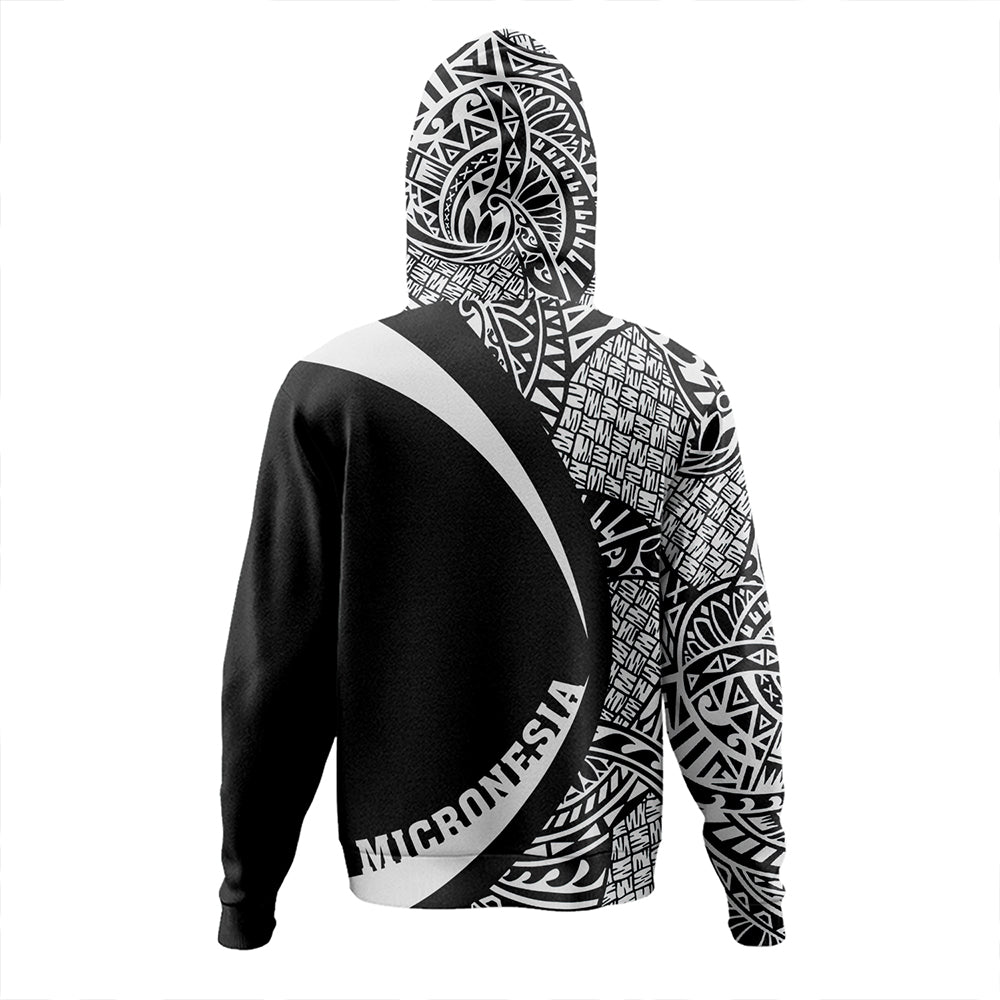 Federated States of Micronesia Hoodie Coat Of Arm Lauhala White Circle