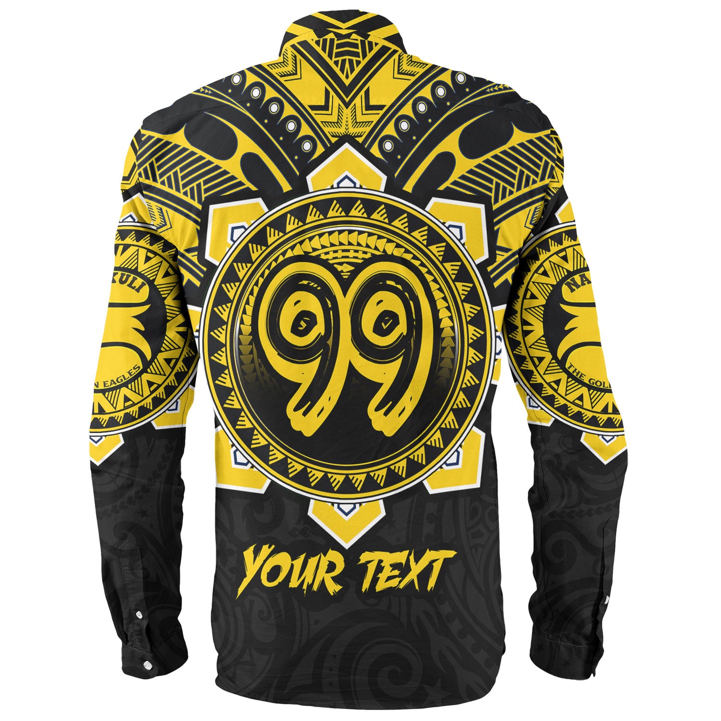 Hawaii Long Sleeve Shirt Custom Nanakuli High & Intermediate School Home Of Golden Hawks Tribal Style