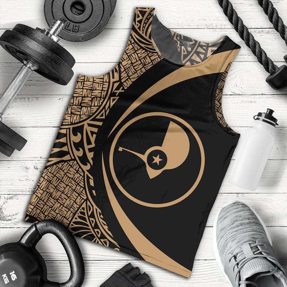 Yap Tank Top Coat Of Arm Lauhala Gold Circle