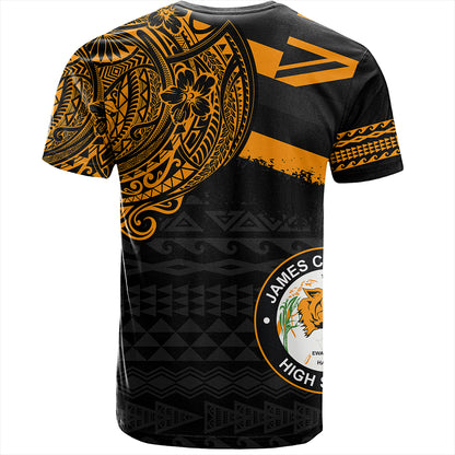 Hawaii T-Shirt James Campbell High School Flag With Crest Style