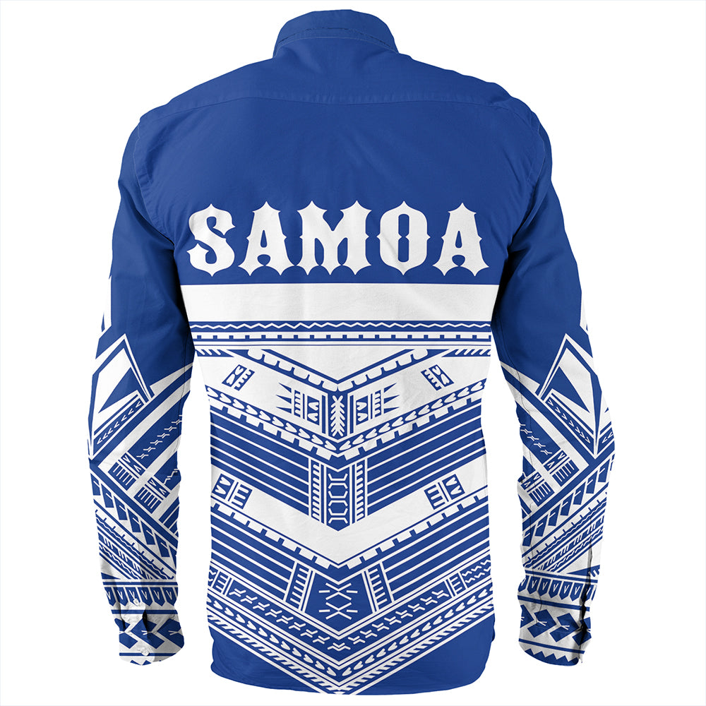The Samoan Chief Long Sleeve Shirt Blue