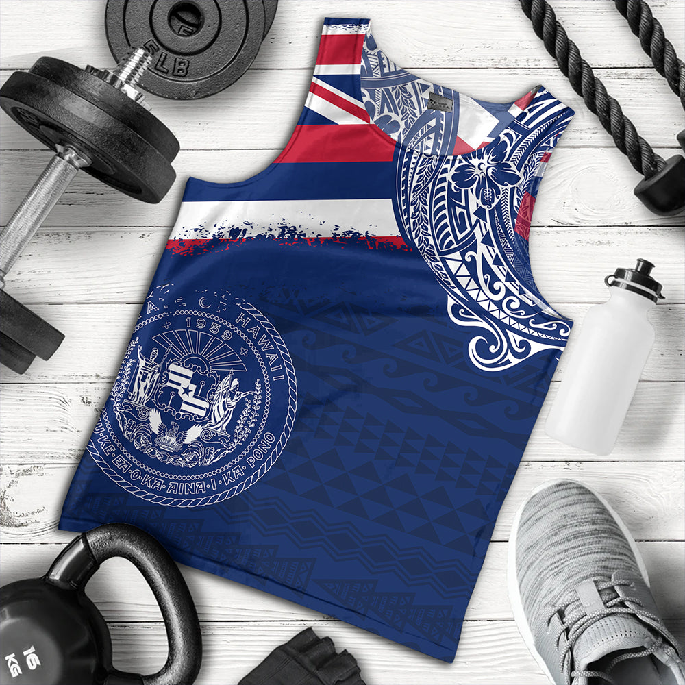 Hawaii Tank Top Polynesian Flag With Coat Of Arms