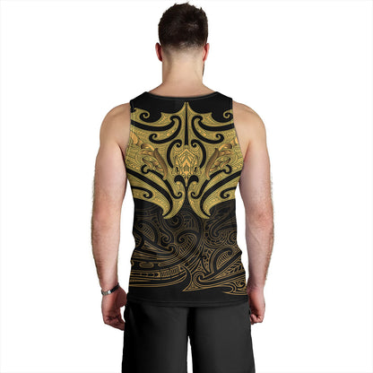 New Zealand Tank Top Maori Gold Pattern