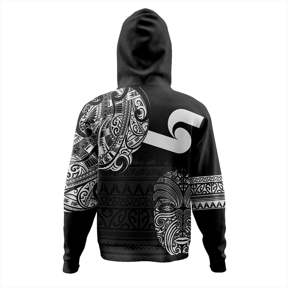 New Zealand Hoodie Tino Rangatiratanga Maori Mask Black