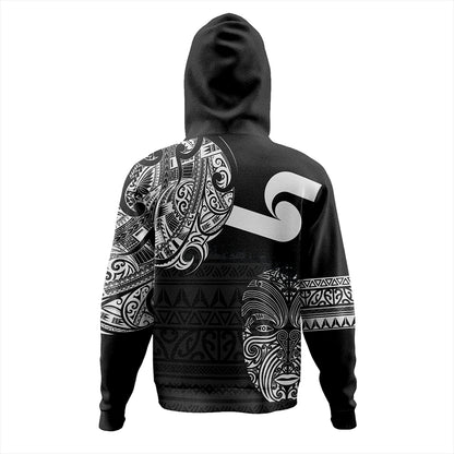 New Zealand Hoodie Tino Rangatiratanga Maori Mask Black