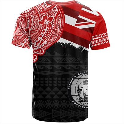 Hawaii T-Shirt Admiral Arthur W Radford High School With Crest Style