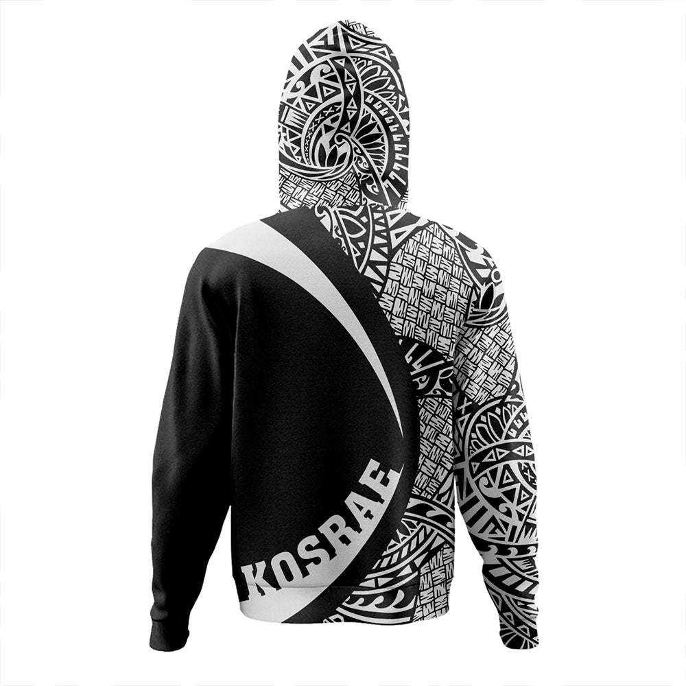 Kosrae Hoodie Coat Of Arm Lauhala White Circle