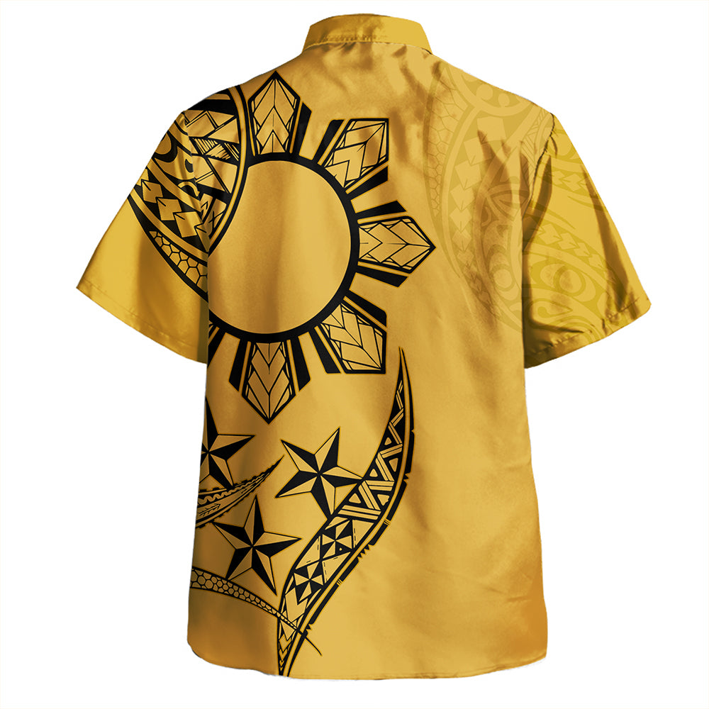Philippines Hawaiian Shirt Tribal Sun In My Heart Yellow Style