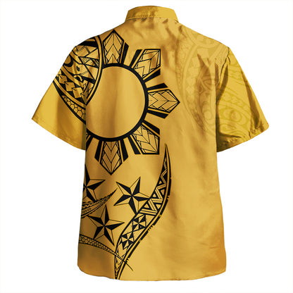 Philippines Hawaiian Shirt Tribal Sun In My Heart Yellow Style