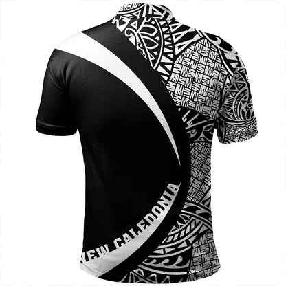 New Caledonia Polo Shirt Coat Of Arm Lauhala White Circle