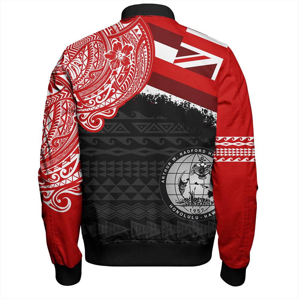 Hawaii Bomber Jacket Admiral Arthur W Radford High School With Crest Style