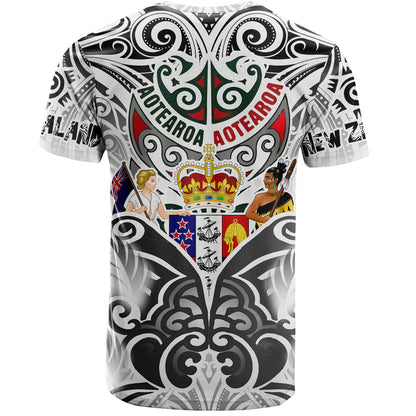 New Zealand Aotearoa T-Shirt Maori Traditional Hongi - The Breath Of Life Coat Of Arms Tribal Patterns