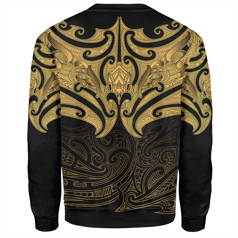 New Zealand Sweatshirt Maori Gold Pattern