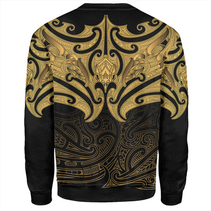 New Zealand Sweatshirt Maori Gold Pattern