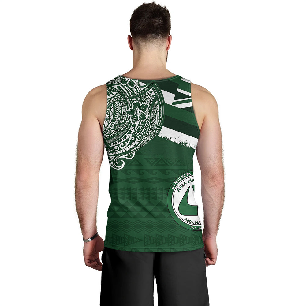 Hawaii Tank Top Aiea High School Flag With Crest Style