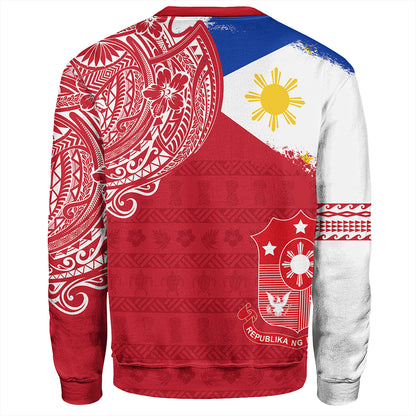 Philippines Sweatshirt Polynesian Flag With Coat Of Arms