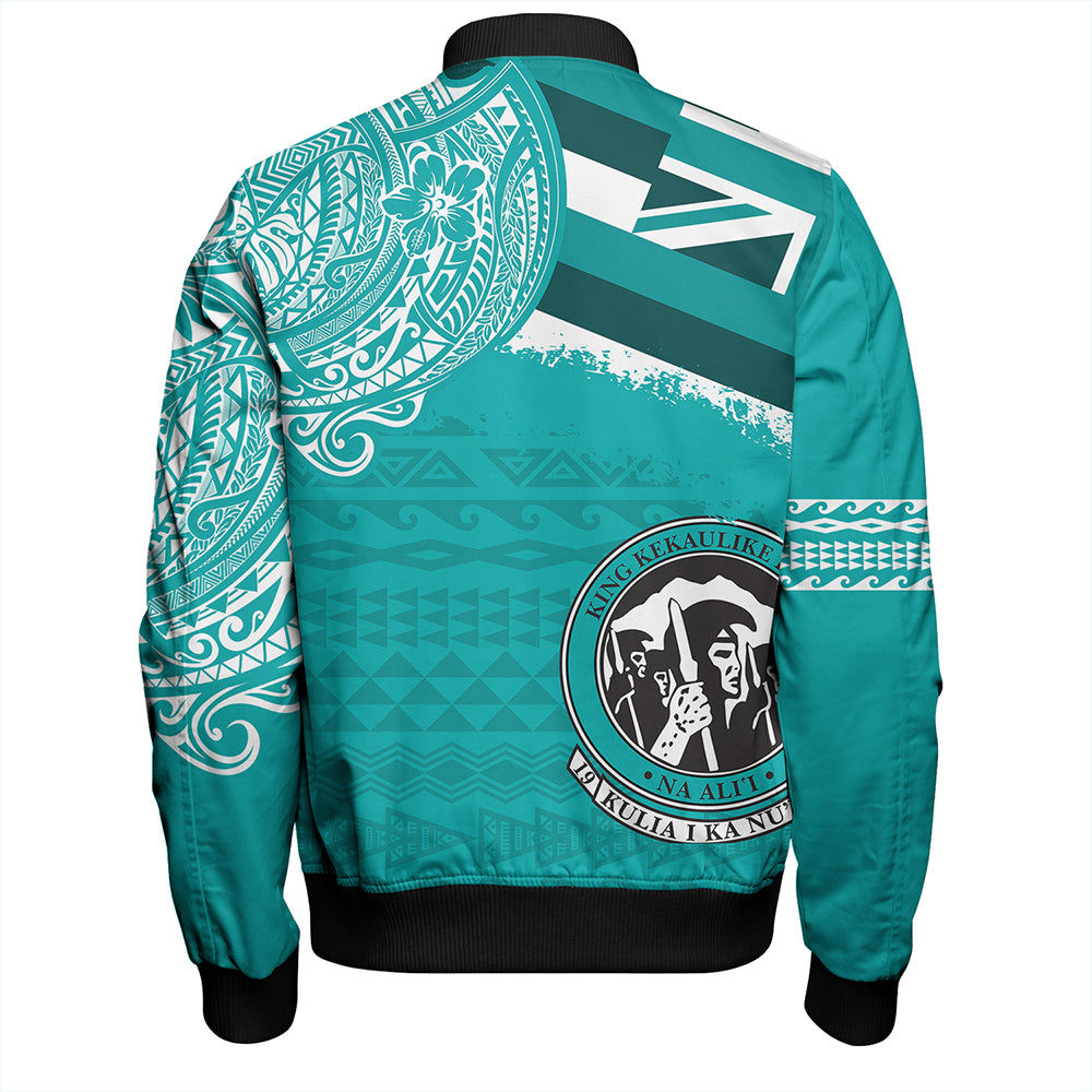 Hawaii Bomber Jacket King Kekaulike High School With Crest Style